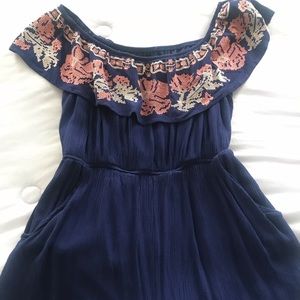 Blue Rain romper Large from Francesca’s